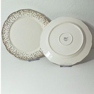 Gold Square Confetti Dinner Plate by Grace's Teaware